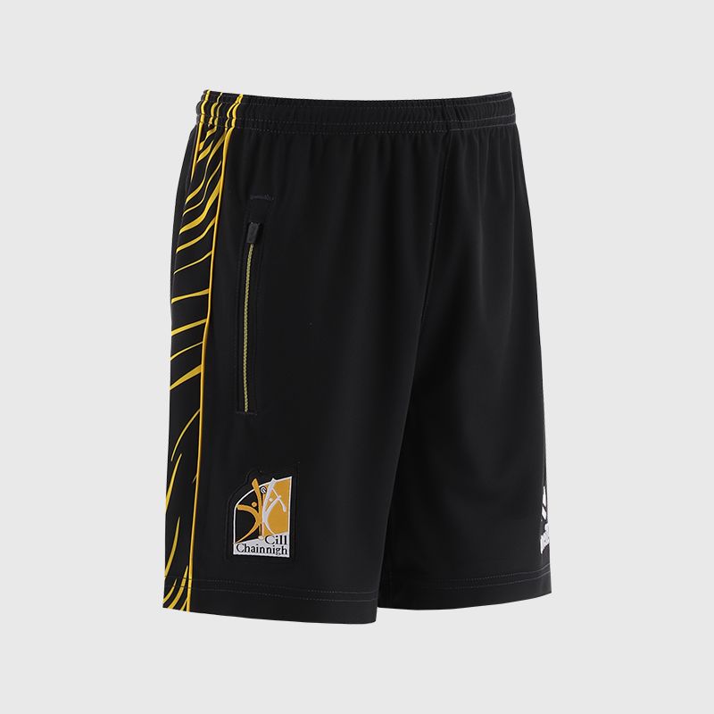 Black Kilkenny GAA Kids' Electro Training Shorts from O’Neills
