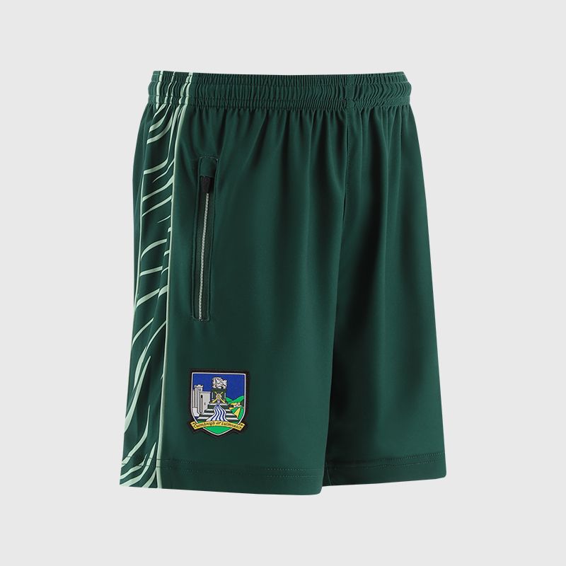 Green Limerick GAA Kids' Electro Training Shorts from O’Neills