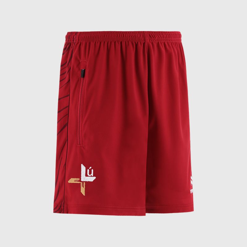 Red Louth GAA Kids' Electro Training Shorts from O’Neills
