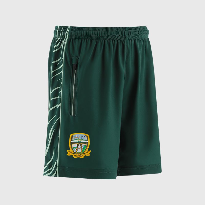 Green Meath GAA Kids' Electro Training Shorts from O’Neills