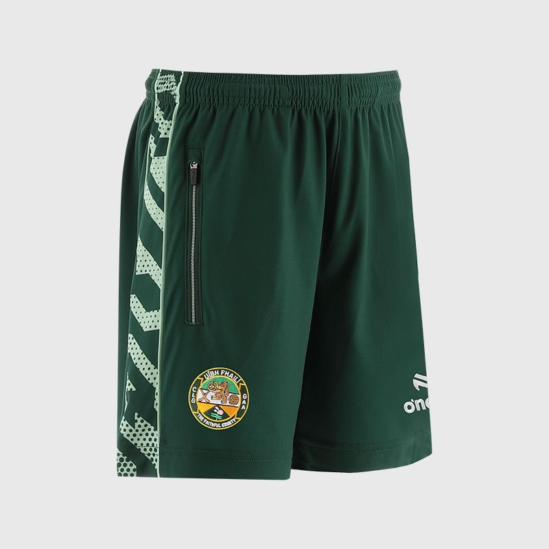 Bottle Offaly GAA Kids' Electro Training Shorts from O’Neills