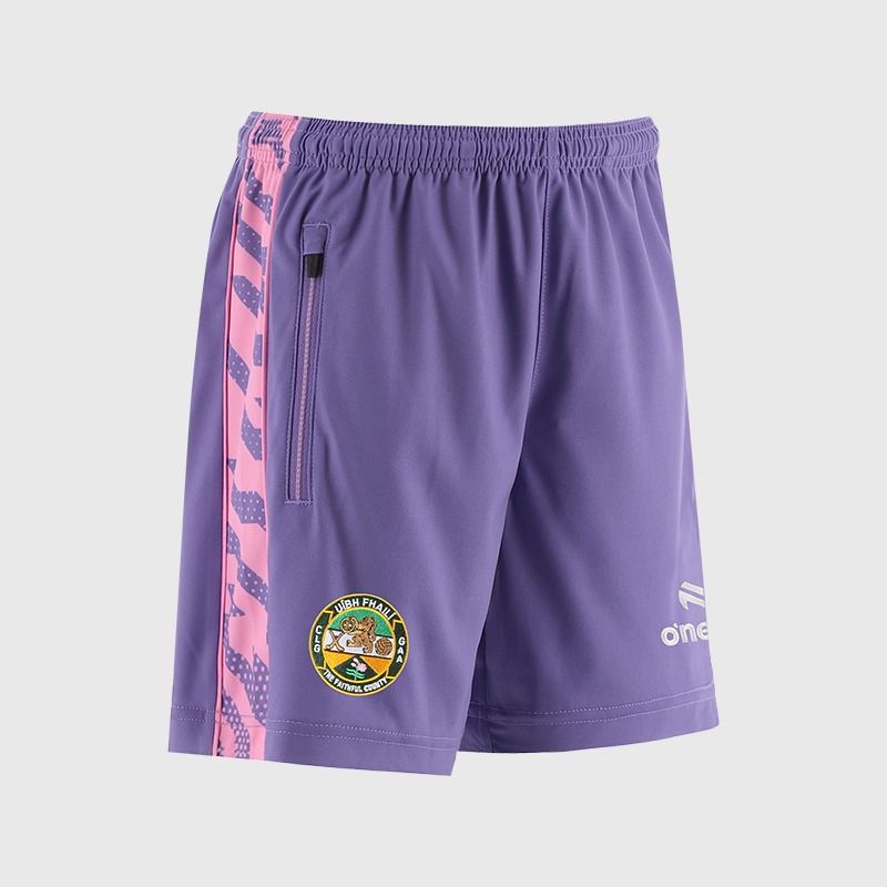 Purple Offaly GAA Kids' Electro Training Shorts From O'Neills