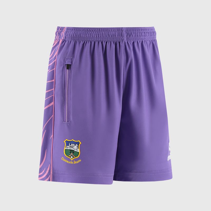 Purple Tipperary GAA Kids' Electro Training Shorts from O’Neills
