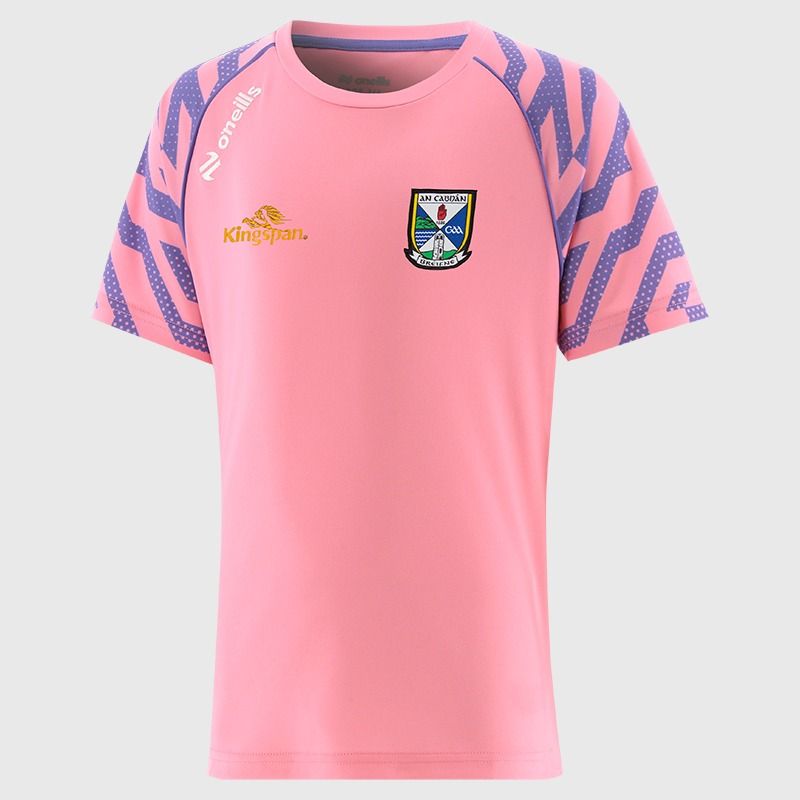 Pink Cavan GAA Kids' Electro T-Shirt From O'Neills