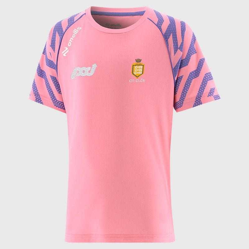 Pink Clare GAA Kids' Electro T-Shirt From O'Neills