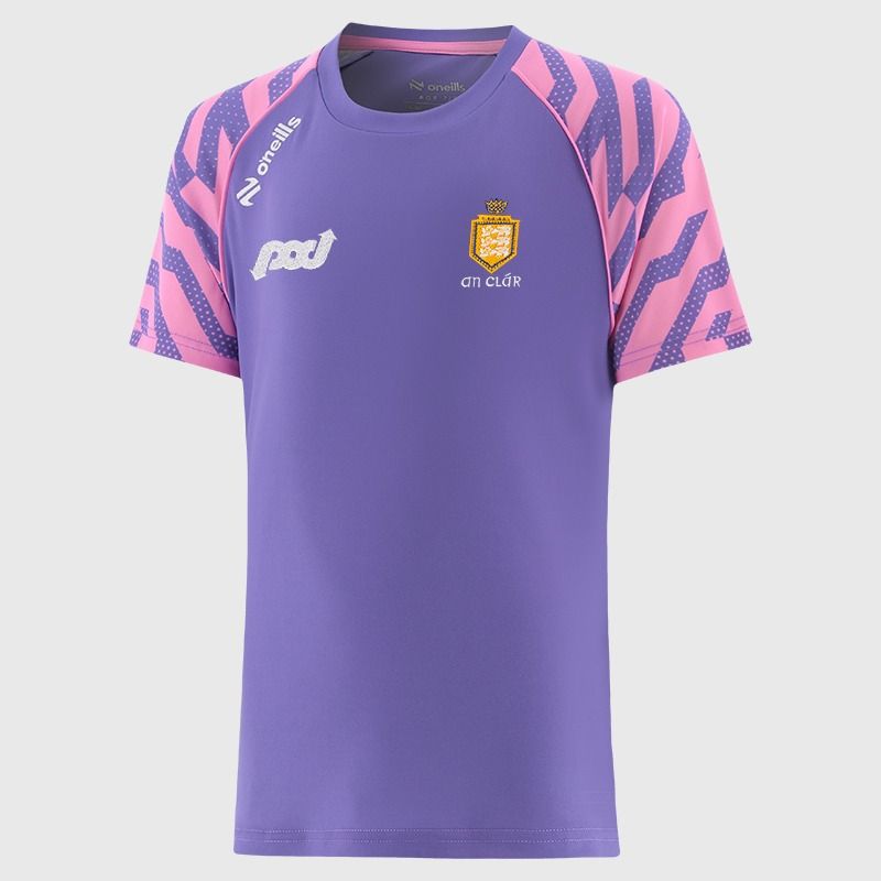 Purple Clare GAA Kids' Electro T-Shirt from O'Neills