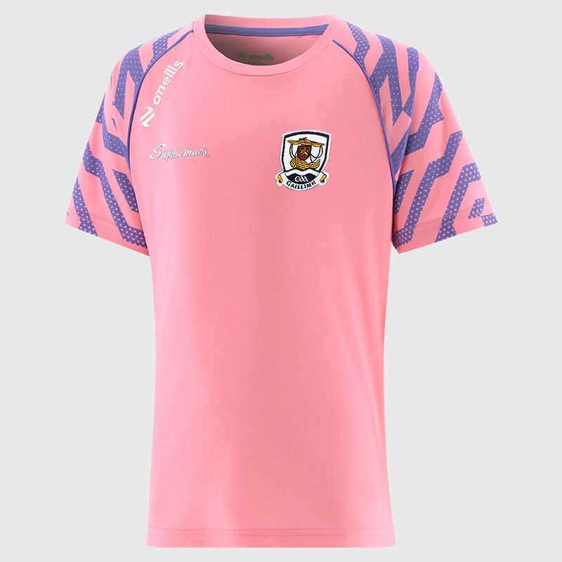 Pink Galway GAA Kids' Electro T-Shirt From O'Neills