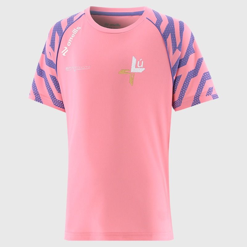 Pink Louth GAA Kids' Electro T-Shirt from O'Neills