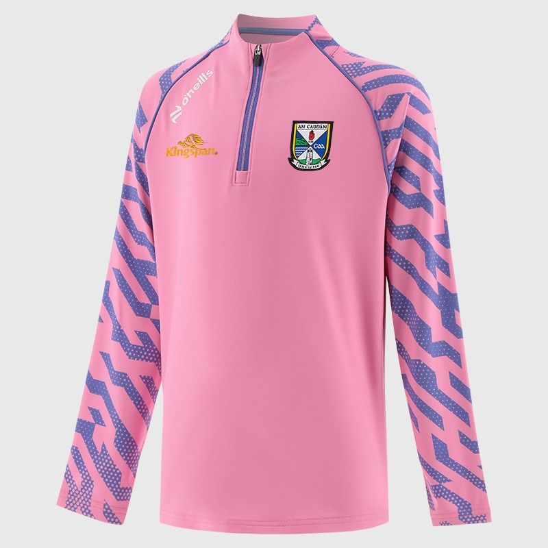 Pink Cavan GAA Kids' Electro Half Zip Top From O'Neills