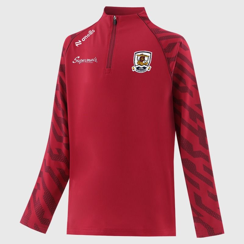 Red Galway GAA Kids’ Electro Half Zip Top from O’Neills 
