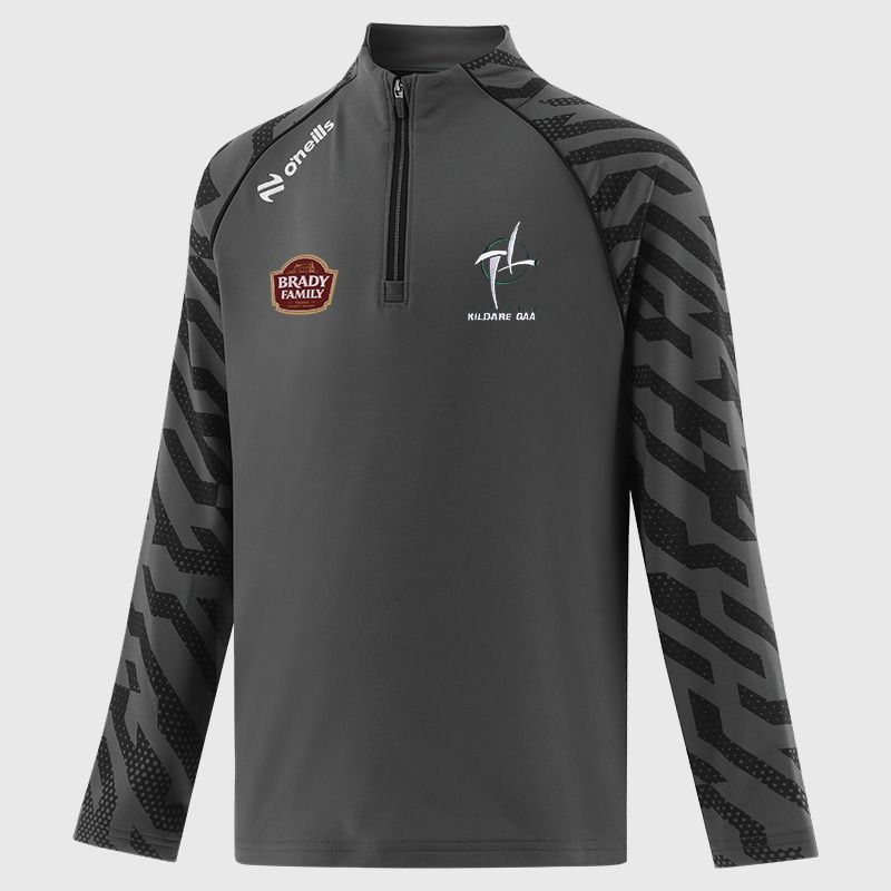 Dark Grey Kildare GAA Kids' Electro Half Zip Top From O'Neills