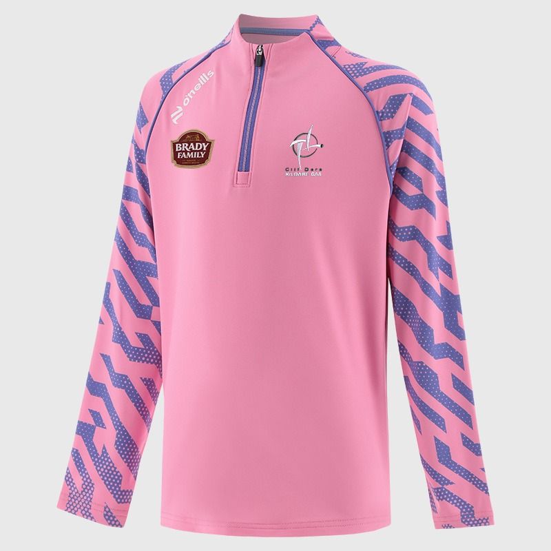 Pink Kildare GAA Kids' Electro Half Zip Top From O'Neills