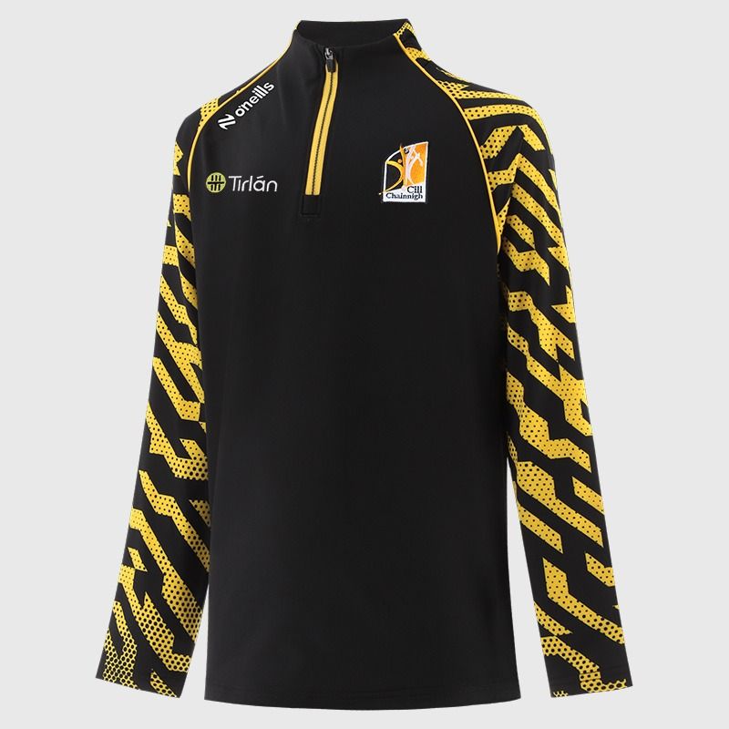 Black Kilkenny GAA Kids' Electro Half Zip Top from O’Neills