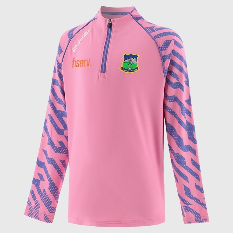Pink Tipperary GAA Kids' Electro Brushed Half Zip From O'Neills