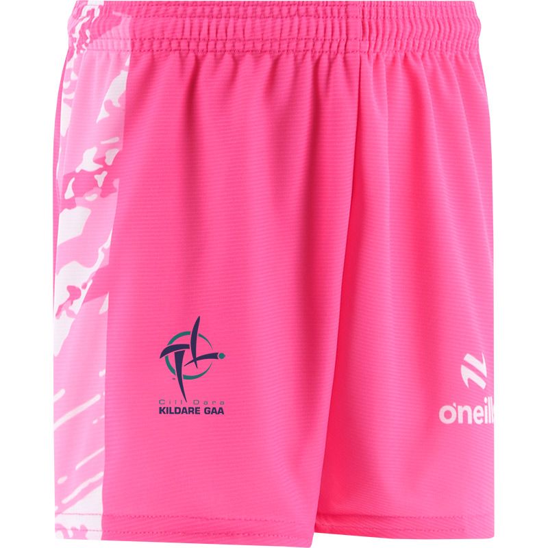 Pink Kildare GAA Kids Electro Training Shorts by O’Neills
