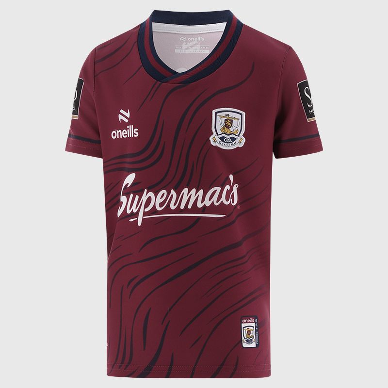 Maroon Galway GAA Kids’ Electro Training Top from O’Neills 