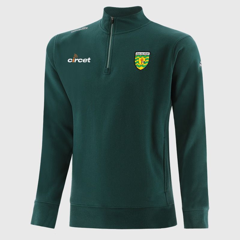 O’Neills Green Donegal GAA Men’s Evolve Fleece half zip sweatshirt with ribbed collar and two side pockets by O’Neills.