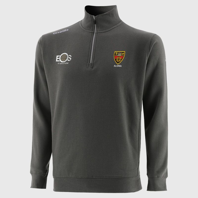 Down GAA Grey Men’s Evolve Fleece half zip sweatshirt with ribbed collar and two side pockets by O’Neills.