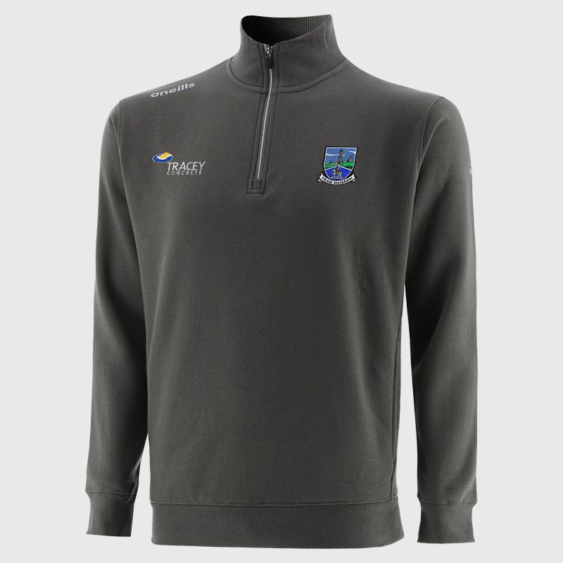 Fermanagh GAA Grey Men’s Evolve Fleece half zip sweatshirt with ribbed collar and two side pockets by O’Neills.
