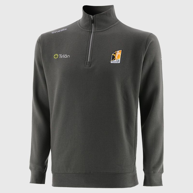 Kilkenny GAA Grey Men’s Evolve Fleece half zip sweatshirt with ribbed collar and two side pockets by O’Neills.