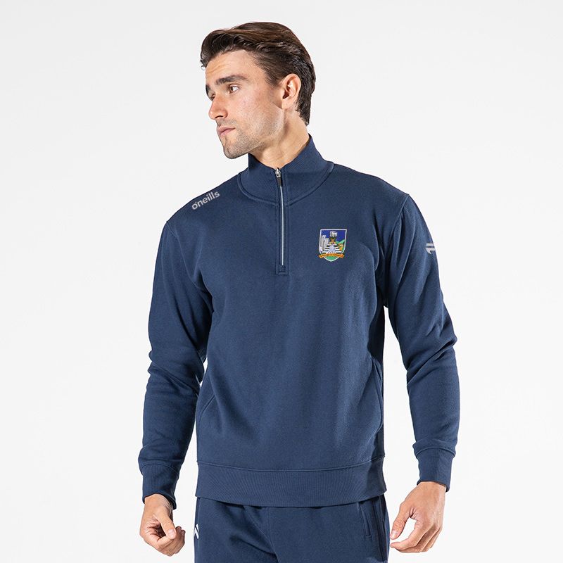 Limerick GAA Navy Men’s Evolve Fleece half zip sweatshirt with ribbed collar and two side pockets by O’Neills.