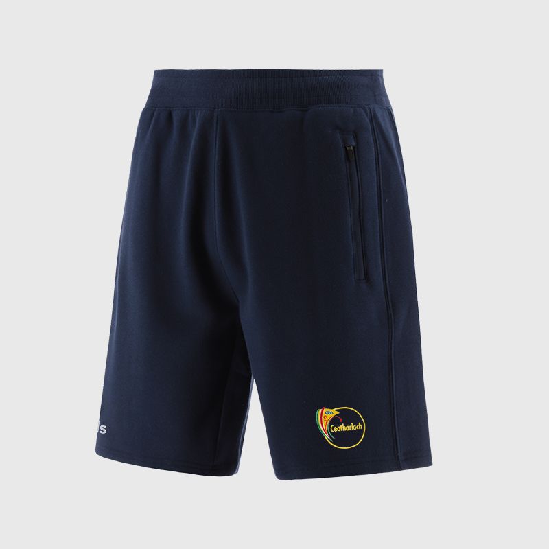 Navy Carlow GAA Men’s Evolve Fleece Shorts with elasticated waistband and two zip pockets by O’Neills.