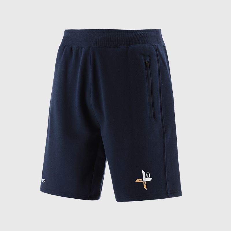 Navy Louth GAA Men’s Evolve Fleece Shorts with elasticated waistband and two zip pockets by O’Neills.