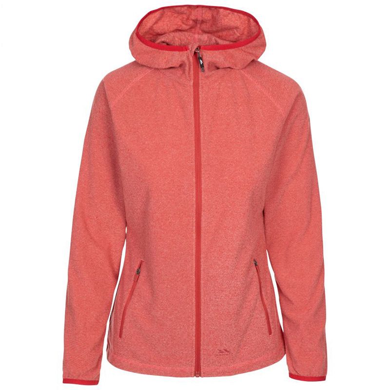 Women's Red Trespass Jennings Fleece Hoodie, with 2 Front Zip Pockets from O'Neills.