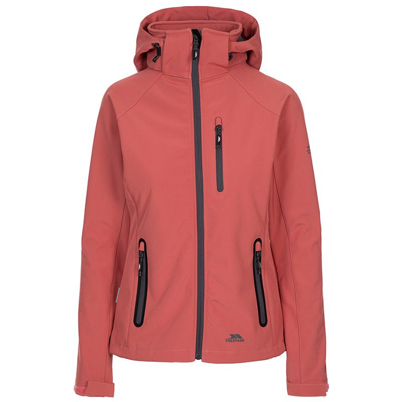 Women's Red Trespass Bela II Softshell Jacket, with Zip Pockets from O'Neills.