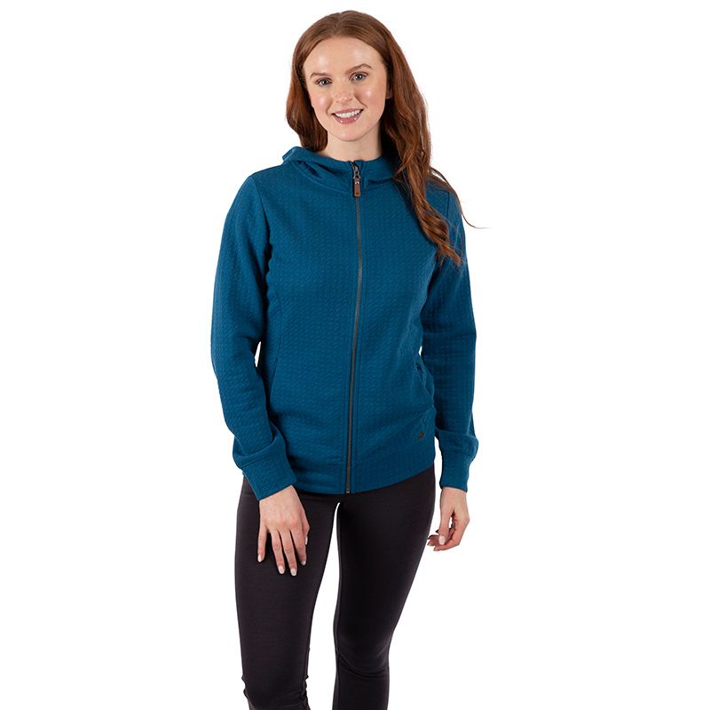 Women's Blue Trespass Winnie Full Zip Hoodie, with 2 Hand Pockets from O'Neills.