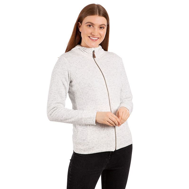 Women's White Trespass Winnie Full Zip Hoodie, with 2 Hand Pockets from O'Neills.