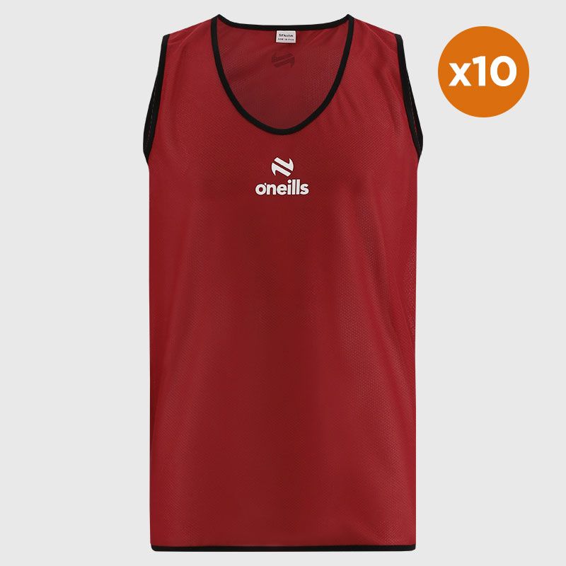 Red O'Neills Flex Single Mesh Training Bib 10 Pack 