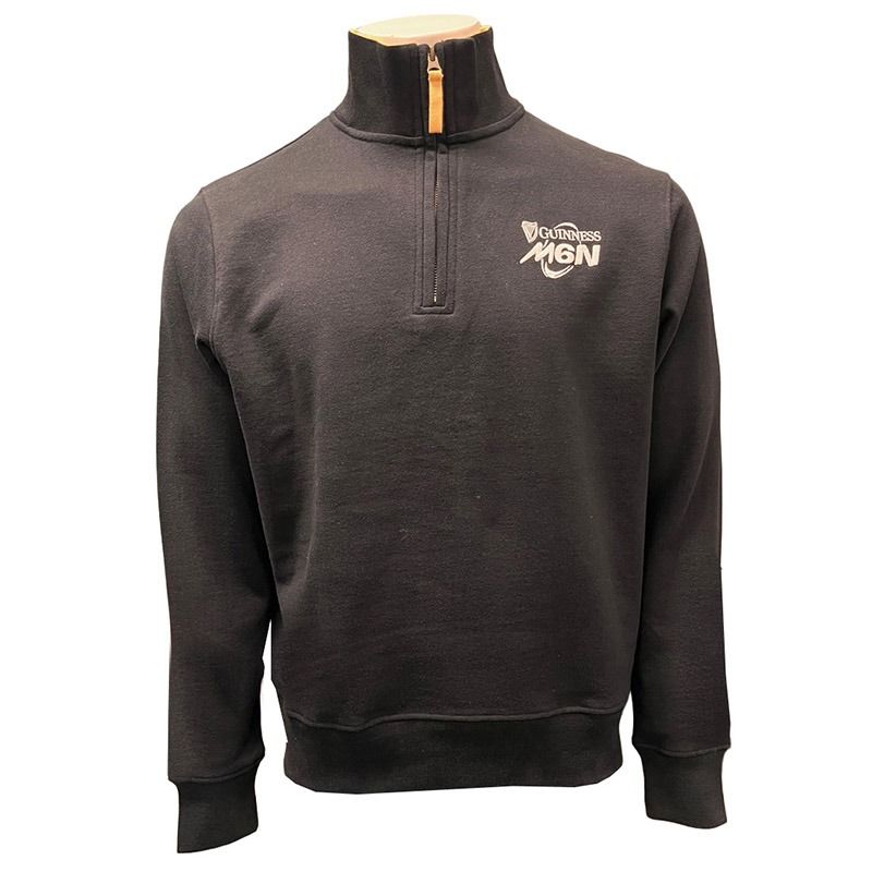 Guinness 6 Nations black half zip fleece top from O'Neills.