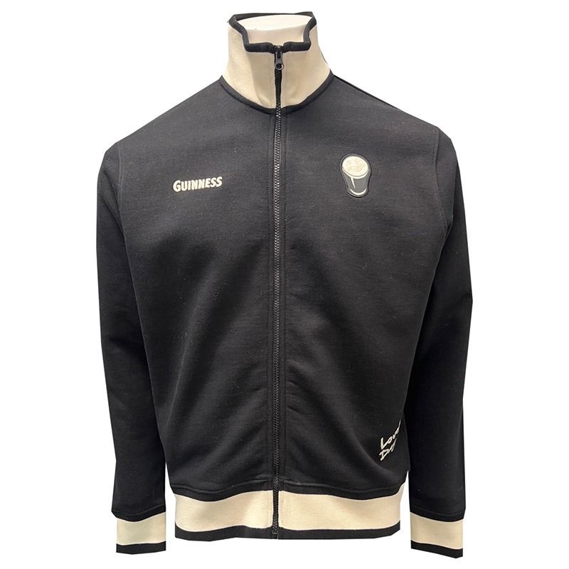 Guinness retro full zip top with Guinness pint logo from O'Neills.