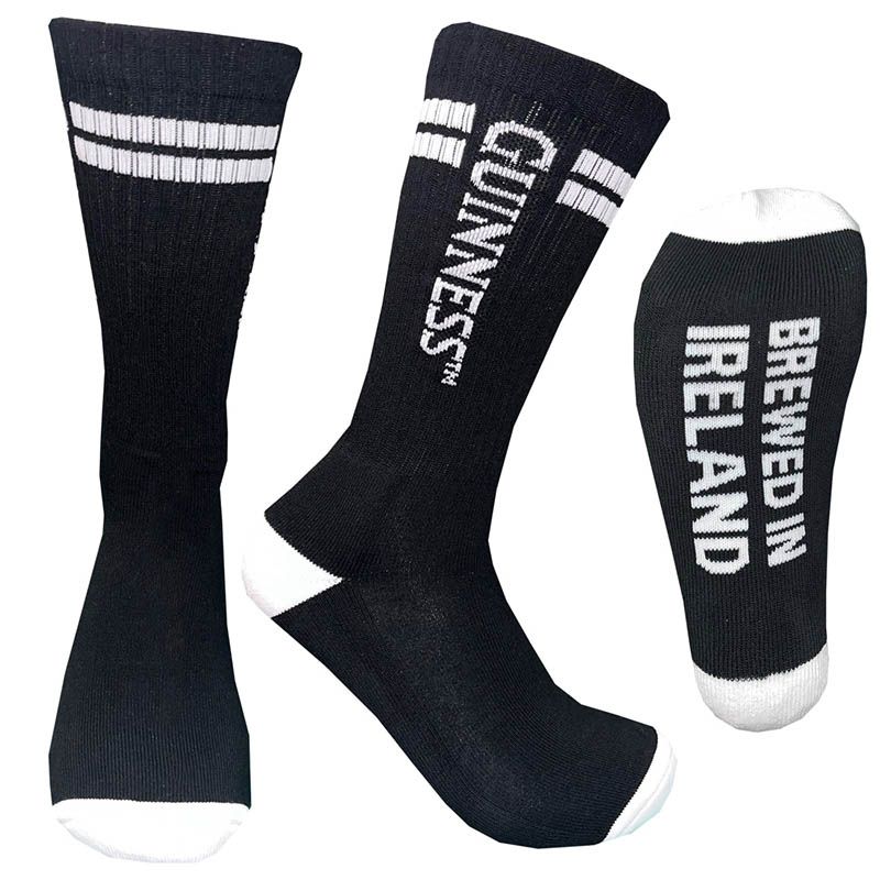 Black and White Guinness Brewed In Ireland Sports Socks From O'Neills