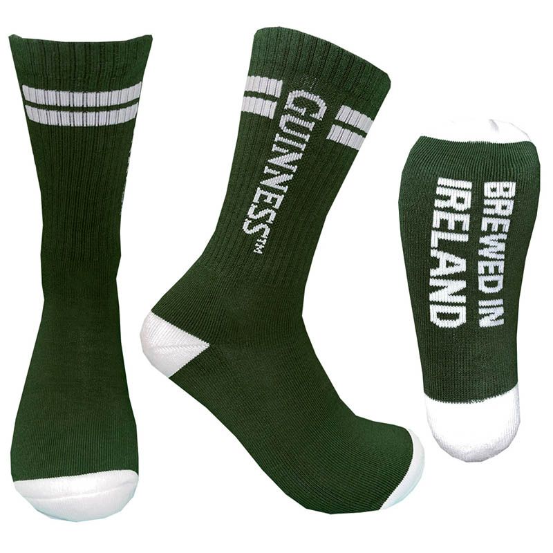 Green and White Guinness Brewed In Ireland Sports Socks Green From O'Neills