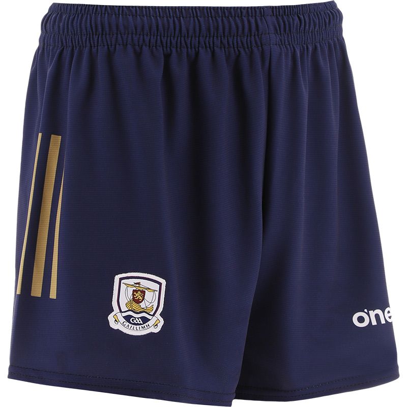 Navy Galway GAA Commemoration Shorts with 3 stripe detail on leg by O’Neills.