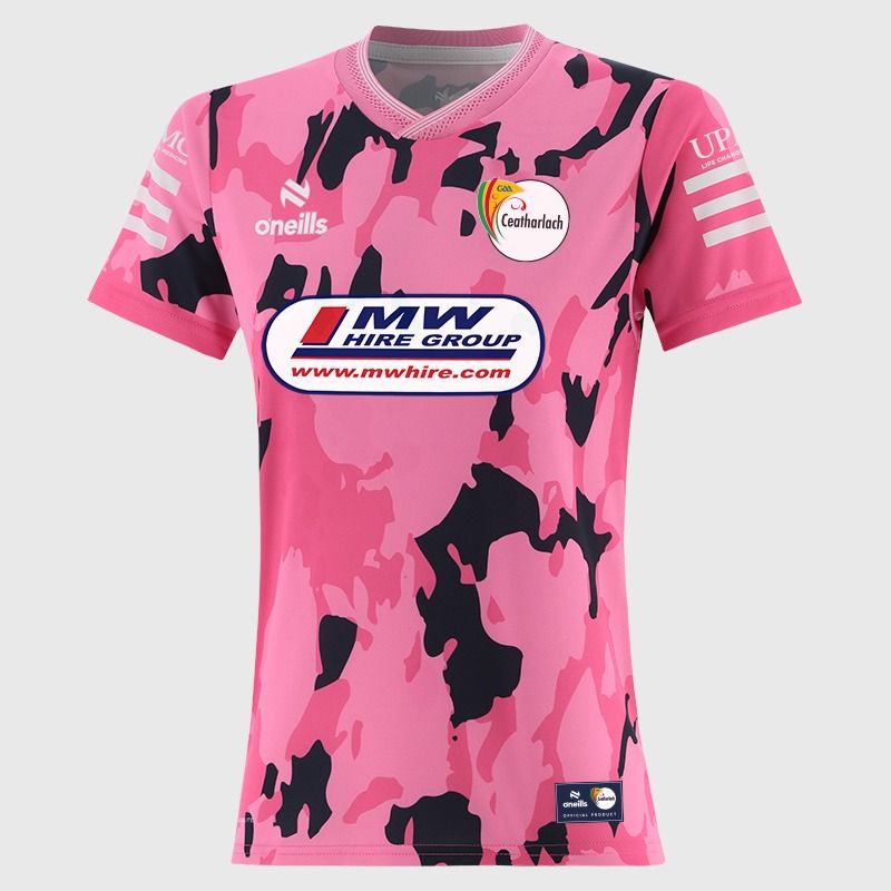 Pink Carlow GAA Short Sleeve Training Top 2026 from O’Neills