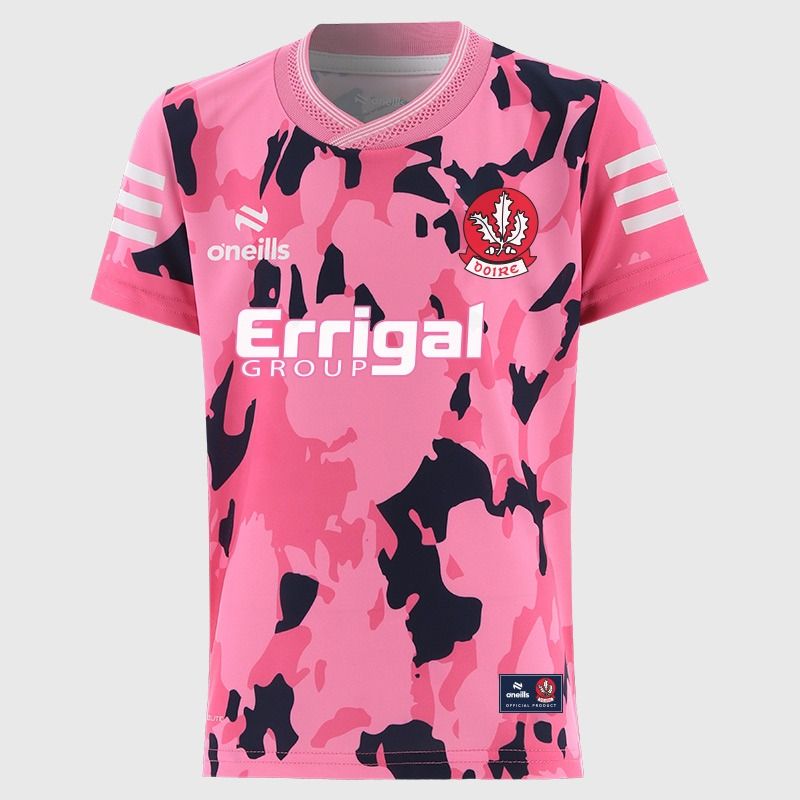 Pink Derry GAA Kids' Short Sleeve Training Top 2026 from O’Neills