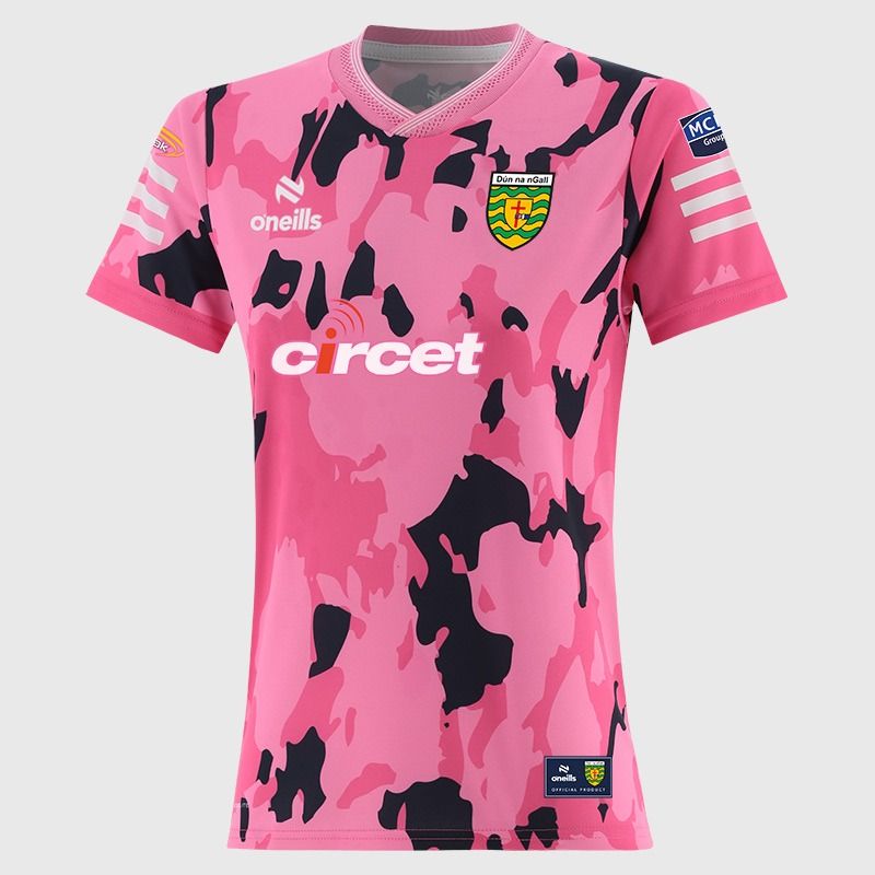 Pink Donegal GAA Short Sleeve Training Top 2026 from O’Neills