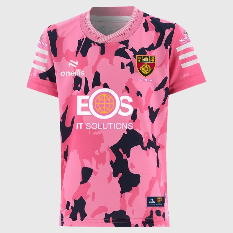Pink Down GAA Kids' Short Sleeve Training Top 2026 from O’Neills