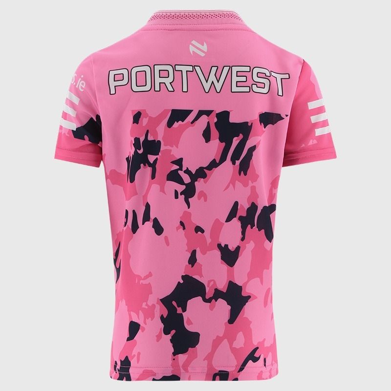 Pink Mayo GAA Kids' Short Sleeve Training Top 2026 from O’Neills.