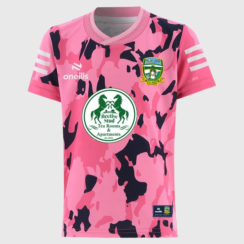 Pink Meath GAA Kids' Short Sleeve Training Top 2026 from O’Neills.