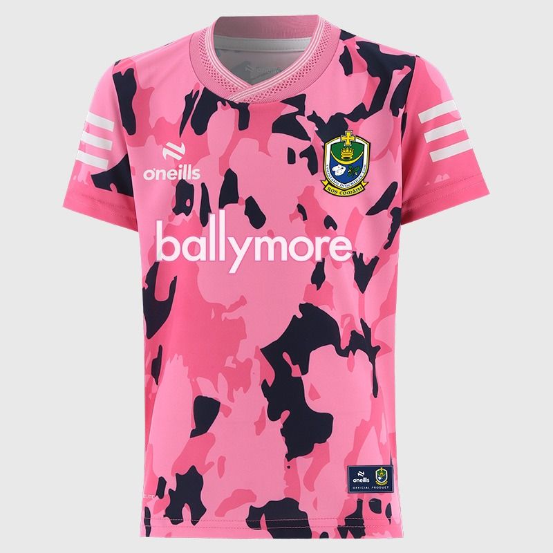 Pink Roscommon GAA Kids' Short Sleeve Training Top 2026 from O’Neills.