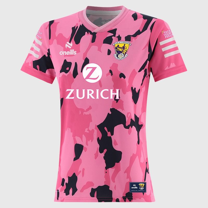 Pink Wexford GAA Short Sleeve Training Top 2026 from O’Neills