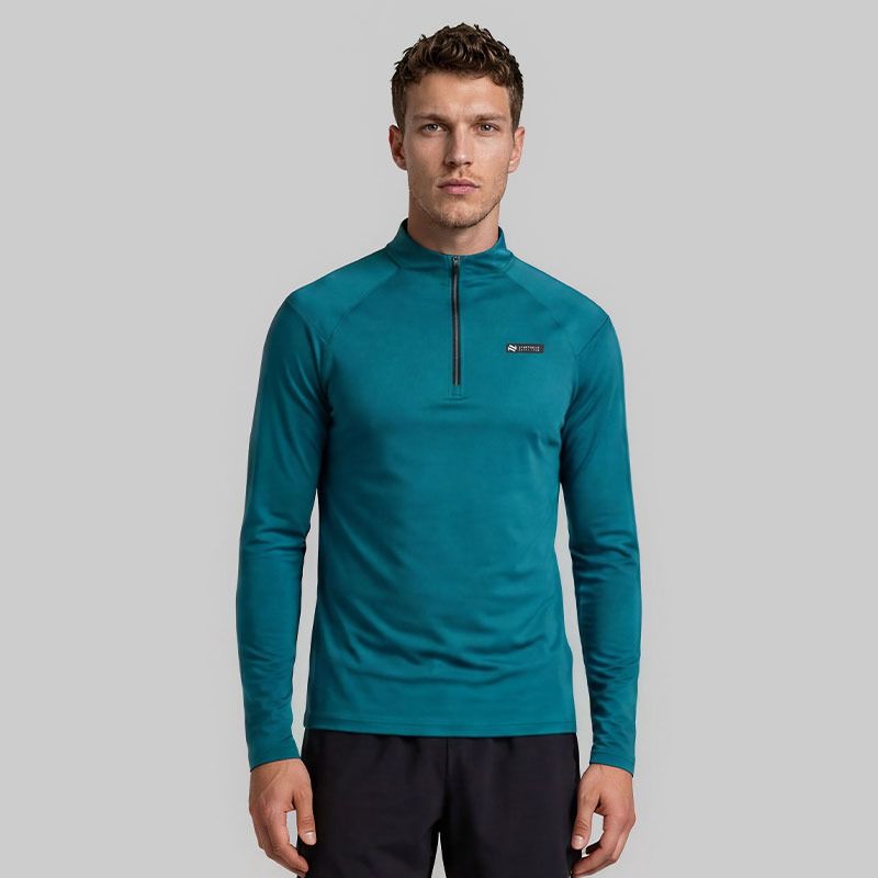 O'Neills Men's Green Tempus Half Zip Midlayer Top from O'Neills.