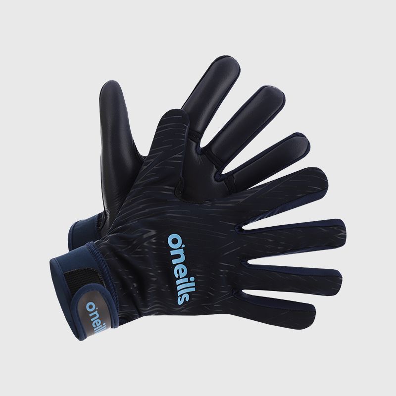 Navy / Blue GAA gloves with Velcro strap fastening and latex palm by O’Neills.
