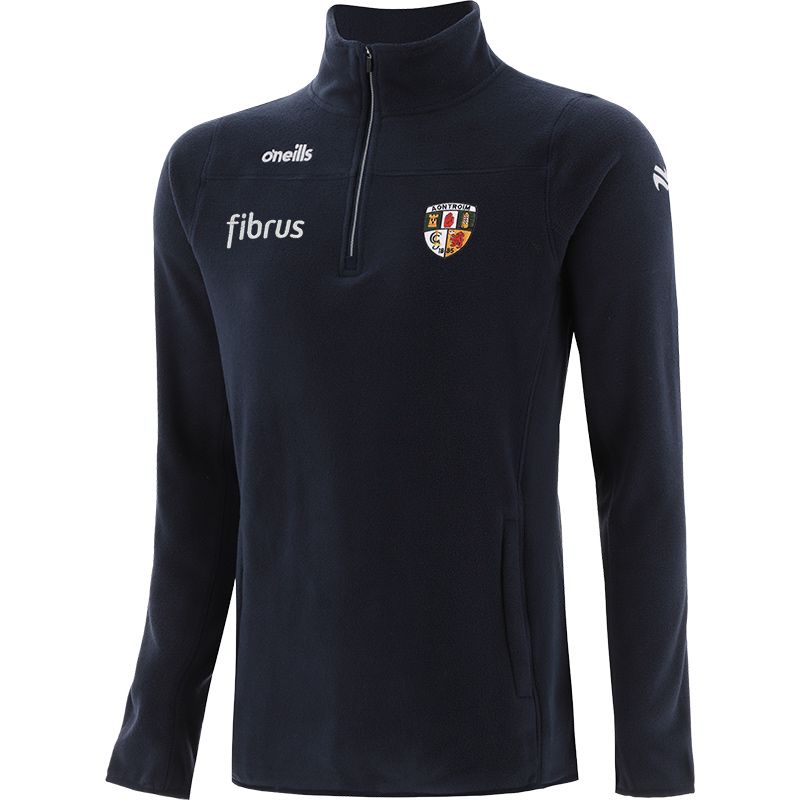 Marine Men’s Antrim GAA Harlow Micro Fleece Half Zip Top with two zip pockets and Antrim GAA crest by O’Neills.