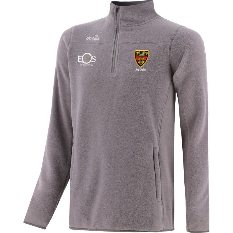 Silver Men’s Down GAA Harlow Micro Fleece Half Zip Top with two zip pockets and Down GAA crest by O’Neills.