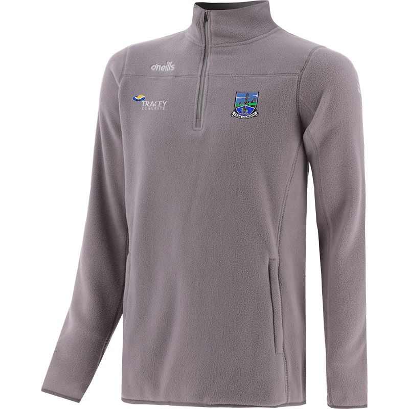 Silver Men’s Fermanagh GAA Harlow Micro Fleece Half Zip Top with two zip pockets and Fermanagh GAA crest by O’Neills.
